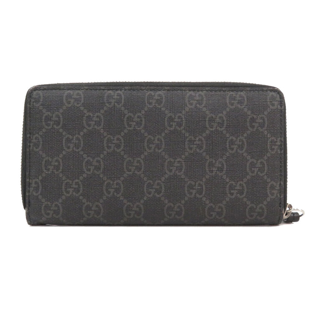 Gucci Long Wolf Wallet purse GG Supreme coin Brown